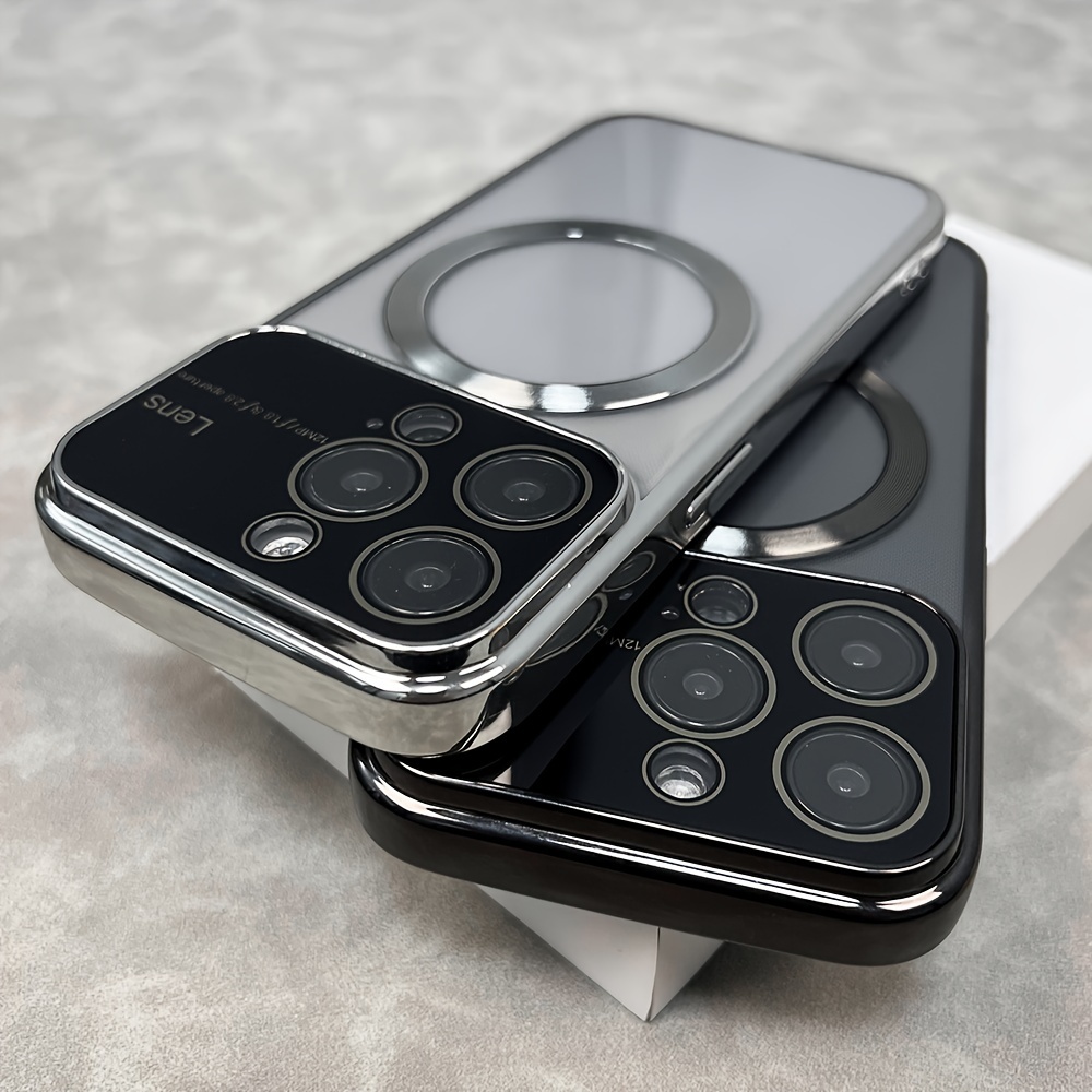 Funda protectora transparente magnética segura para Apple iPhone