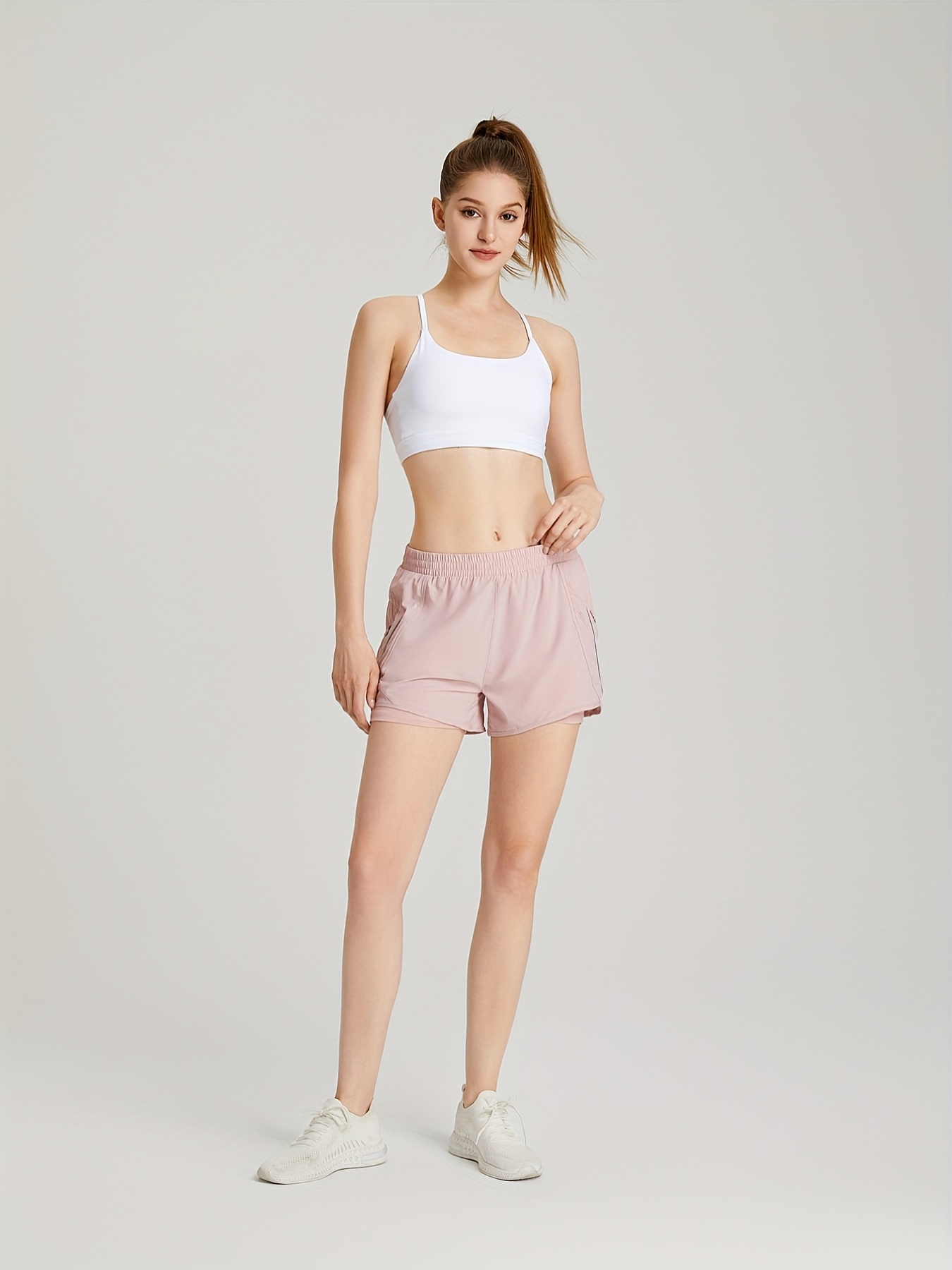 Pantalones deportivos para mujer, para correr, ejercicio, deporte,  gimnasio, caminar, color rosa, talla M, Rosado