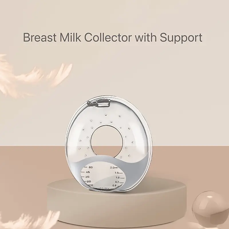 2pcs silicone breast milk collector with stand scale soft breast shell reusable nursing pad nursing cup portable travel milk saver for breastfeeding protect sore nipples 2oz 60ml details 2