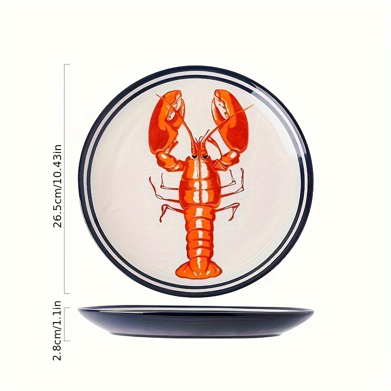 festive ceramic crab plate: enjoy flair hand painted Temu