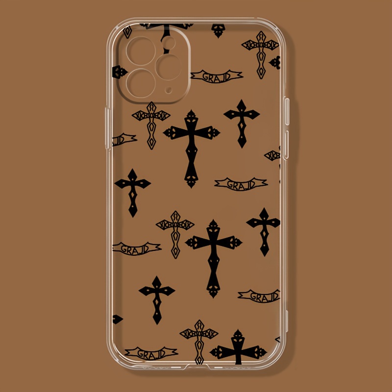 Stylish Cross Pattern Phone Case For Iphone 14/13/12/11/xr/xs/7/plus/pro Max/mini  - Temu France
