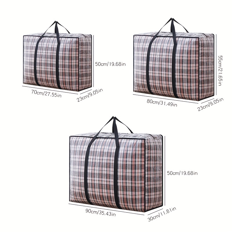 Big Capacity Jumbo Waterproof Plastic Bags Zipper Reusable Strong Laundry  Storage Bag Portable Luggage Packing Pouch