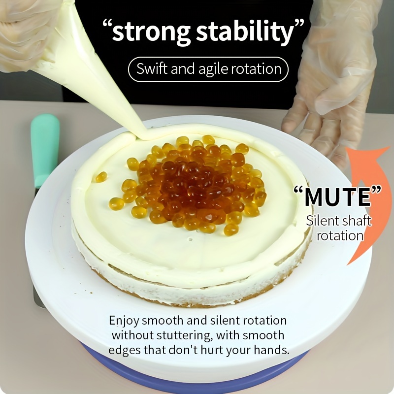 10.8inch Rotating Cake Turntable Lightweight Revolving Cake