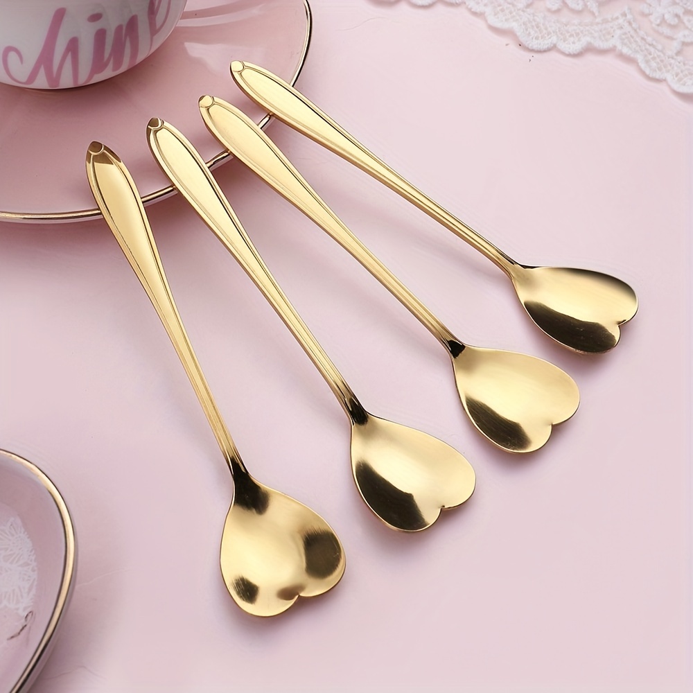 4pcs Measuring Spoons,Small Tablespoon,Stainless Steel Measuring Spoons Set Long Handle Measuring Mixing Stirring Coffee Spoon with Scale Tableware