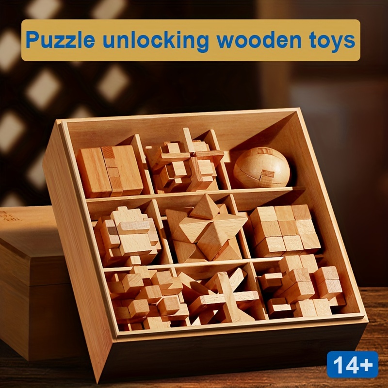 Difficile Iq Einstein Lock Puzzle Classique Jeu de casse-tête en bois pour  adultes.