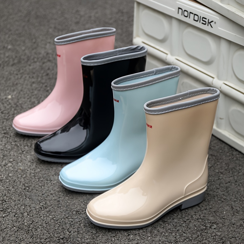 Plain Toe Boots, Women's Rain for Women Waterproof Boots,Temu