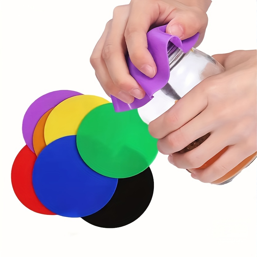 1set Mixed Color Silicone Jar Opener Pad, Flower Shaped Multi-functional  Twist Off Bottle Cap Grip Mat