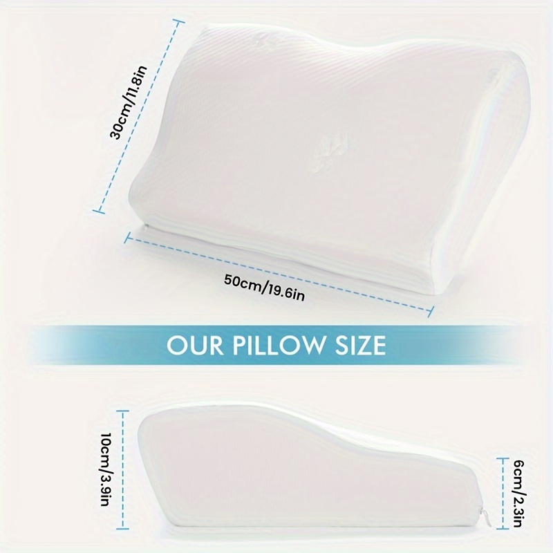 1pc Cervical Spine Memory Foam Pillow Slow Rebound Neck Support Pillow To  Help Sleep Bedroom Memory Pillow Core Household Single Pillow Core