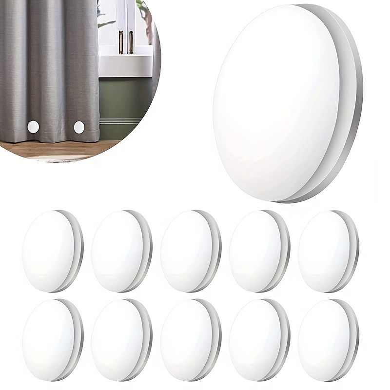 

6 Sets Magnetic Curtain Weights, Plastic Covered Heavy Duty No Sew Shower Curtain Magnets, Avoid Blowing Around, For Drapery, Tablecloth, Flag, Outdoor Curtain Liner (white )