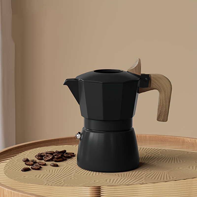 1pc Coffee Pot, Moka Pot, Italian Coffee Maker, 5oz Stovetop Espresso Maker  For Gas Or Electric Ceramic Stovetop, Camping Manual Cuban Coffee  Percolator For Cappuccino Or Latte 