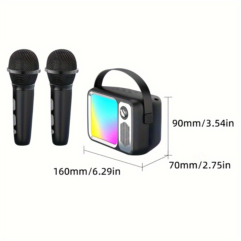 K1 Mini Karaoke Machine Adults 1 Wireless Microphones - Temu