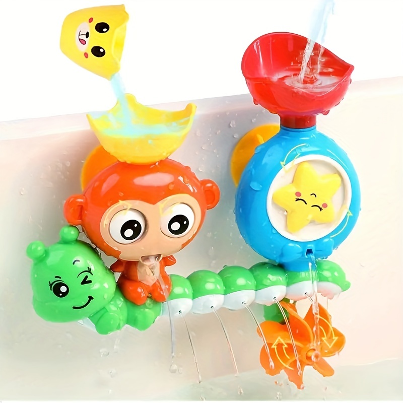 Jouet de bain pour bébé jouet cascade avec 2 ventouses roue