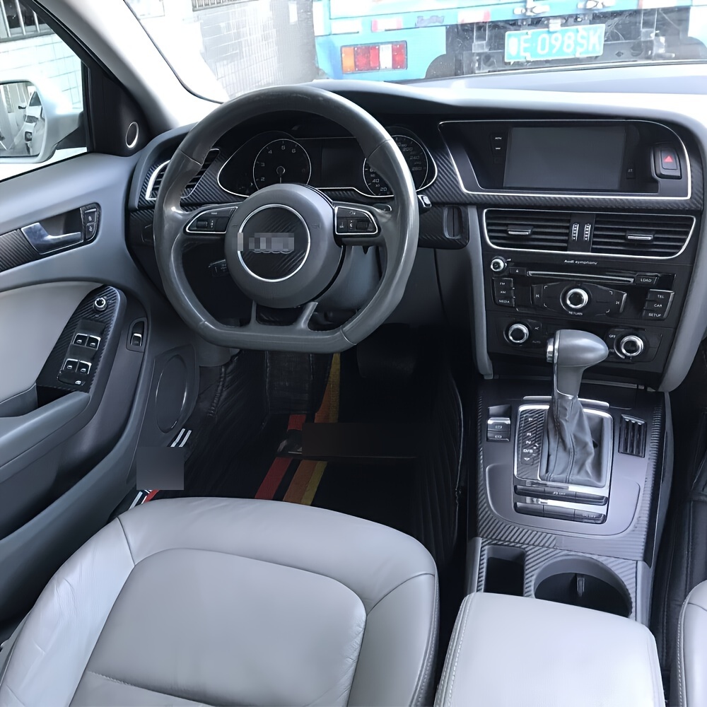 Pour Volkswagen VW POLO MK5 2011-2018 Panneau de commande central intérieur  Poignée de porte Autocollants en fibre de carbone Autocollants Accessoire