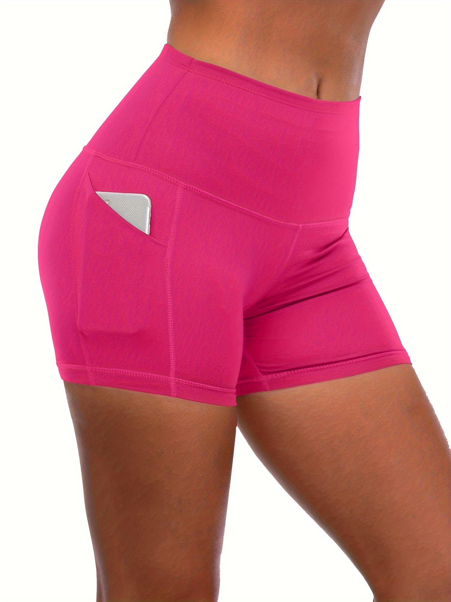 High Waisted Workout Shorts with Pockets | 5-8 Breathable Yoga Shorts for  Gym | Women Biker Short for Tummy Control