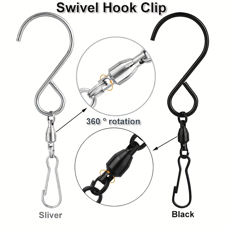 4pcs Shaped Hooks For Hanging Windproof S Hooks Heavy Duty Safety Buckle S  Hooks For Hanging