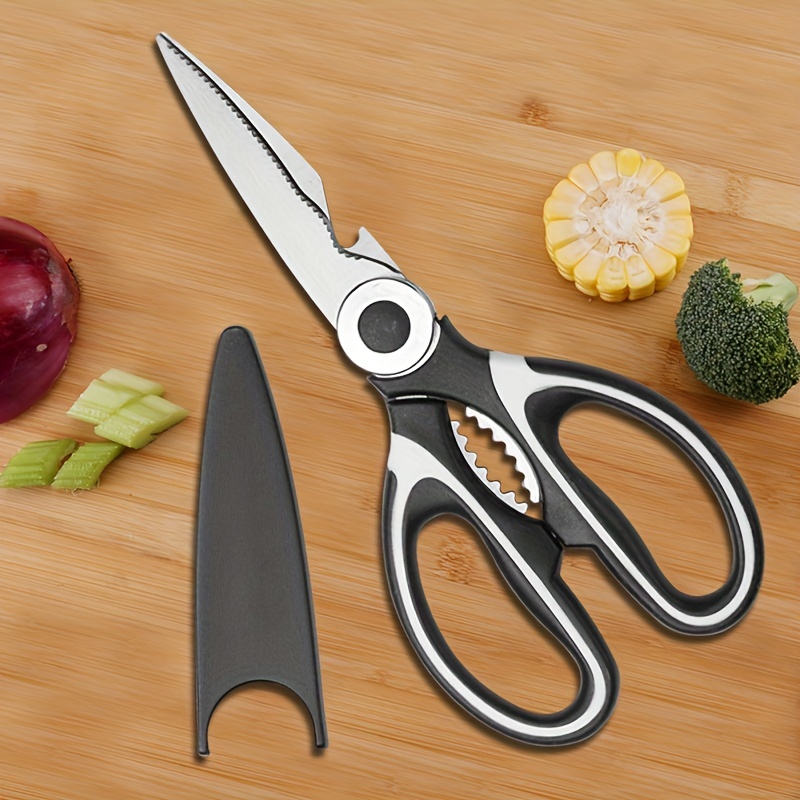 Stainless Steel Kitchen Scissors For All Kinds Of Food - Temu
