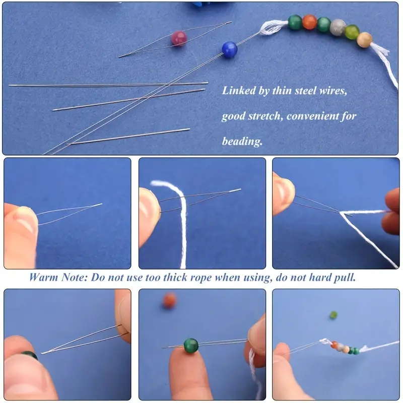 Beading Needles Set Assorted Size Seed Beads Needles Big Eye - Temu United  Arab Emirates