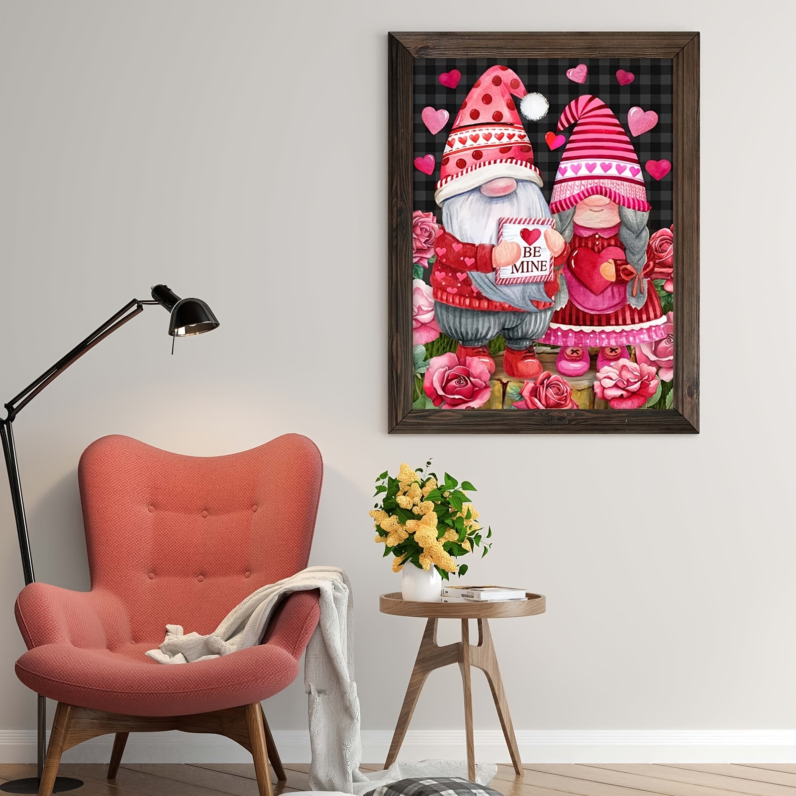 Gnomes Diamond Painting Kits For Adults, Valentines Gnomes Round Full  Rhinestones Diamond Painting Kits, 5d Diy Gnomes Valentines Diamond Art  Painting Kits For Home Wall Decor 12x16 Inch Sweet Love