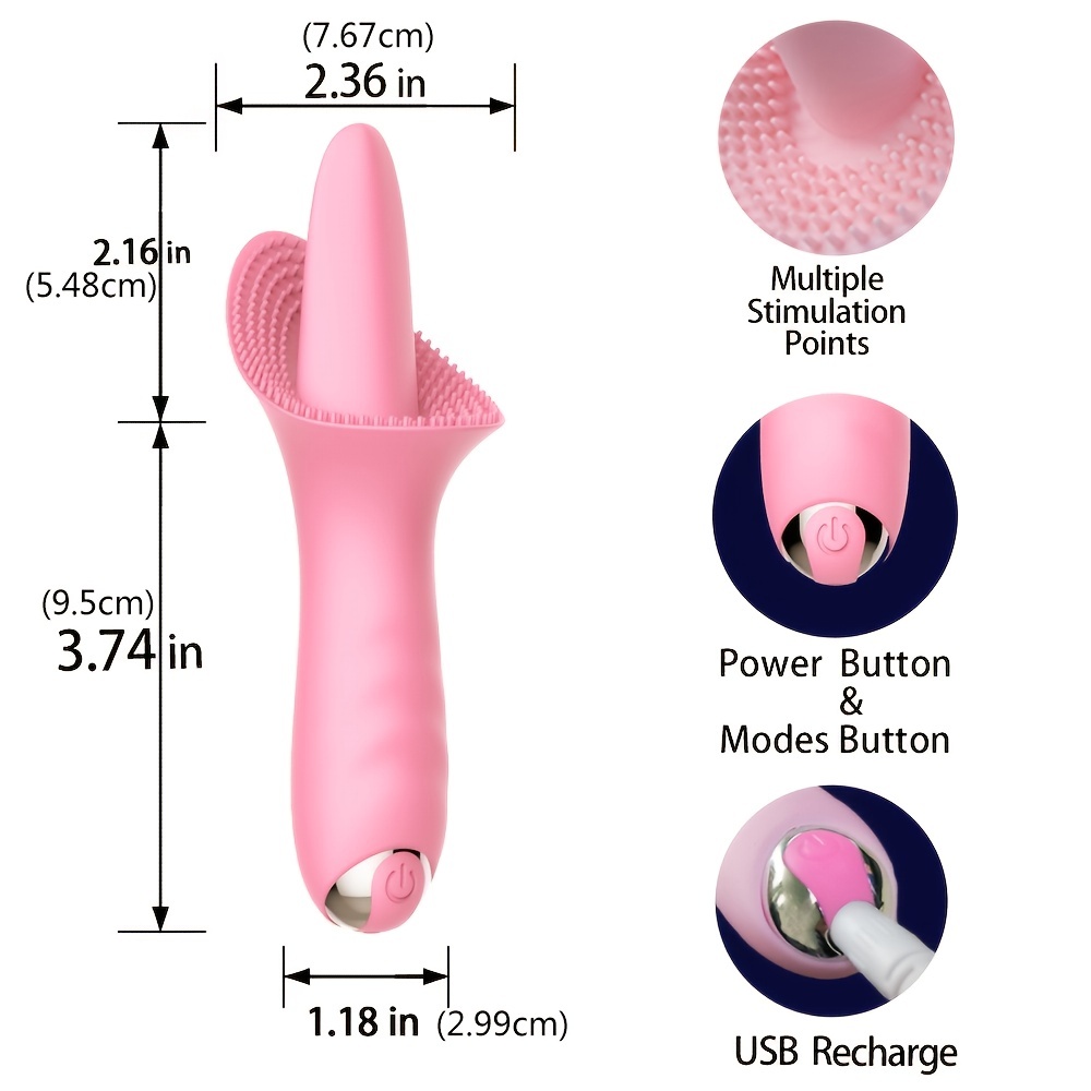 Vibrador de clítoris para mujer, 10 modos de vibración recargables, vibrador  para lamer la lengua ENKERS