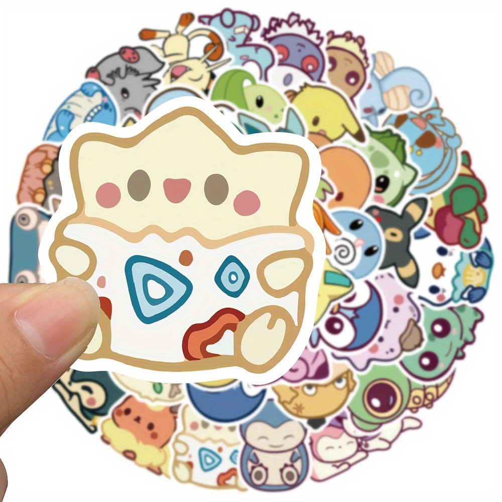 50PCS KATARA TOMY Pokemon Stickers, Cute Multi-purpose Waterproof Stickers-Perfect For Laptop, Trunk, Motorcycle, Bicycle, DIY Paint, Refrigerator, Ipad, Water Cup, Computer, Notebook, Mobile Phone