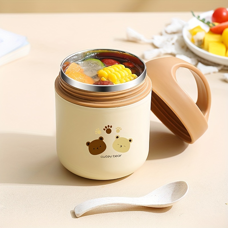 Bento Lunchbox For Kids Cute Bear Leakproof Lunch Containers For Hot Food  Vacuum Thermos Lunch Box Thermal Boxes Kitchen Gadget