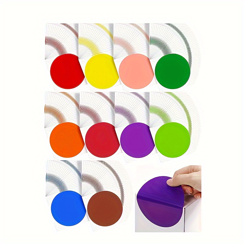 Zacool 1400 Pcs Color Coding Labels Circle Dot Stickers,Round Color Coding Labels Sticky Dots Labels Stickers 10 Color Style Colored Dot Stickers for
