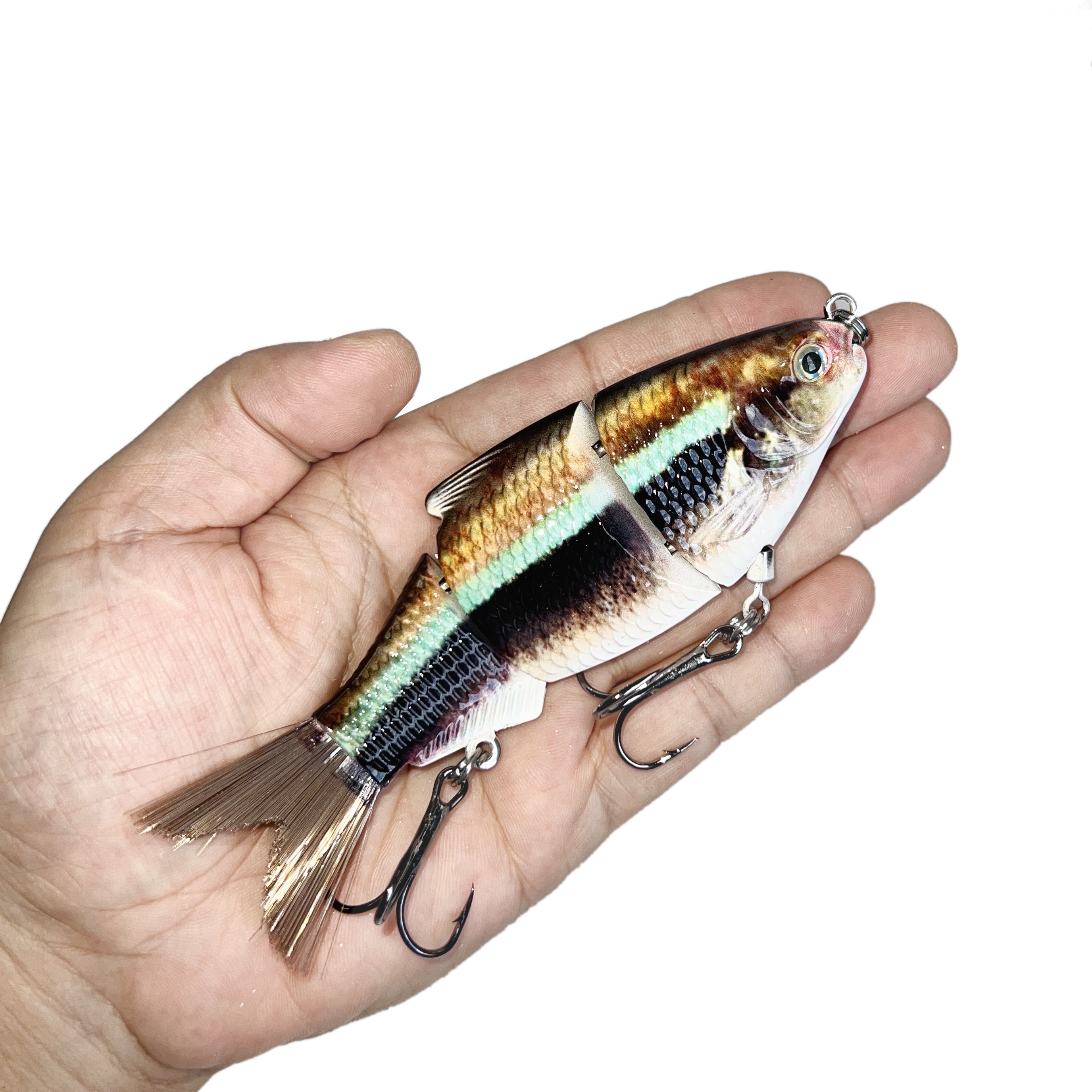 Bionic Fishing Lure 3 section Jointed Swimbait Lifelike Lure