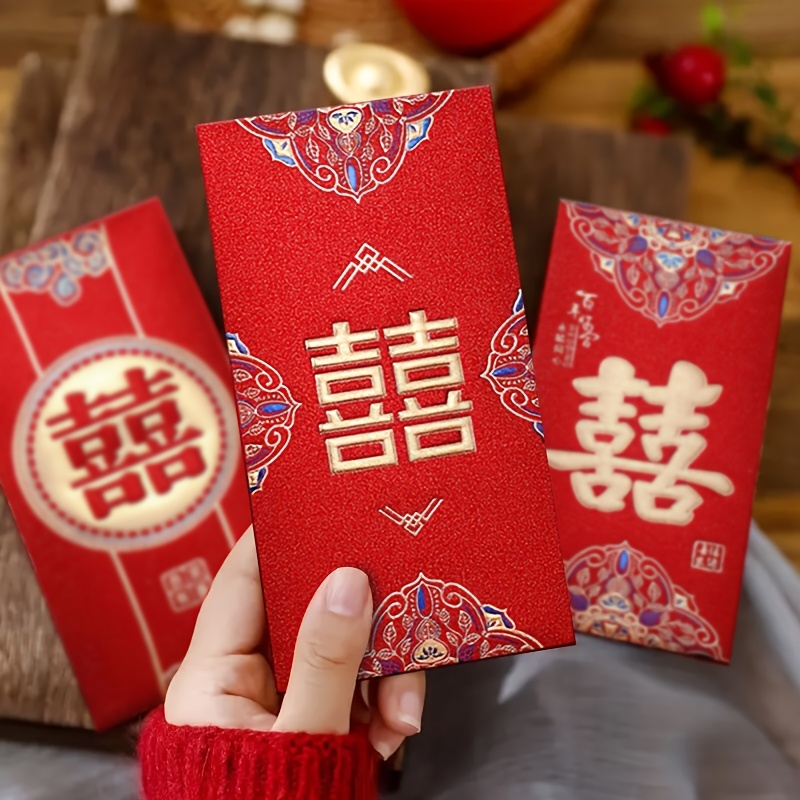 1 Pack 6pcs Chinese Red Packet Lucky Money Hong Bao