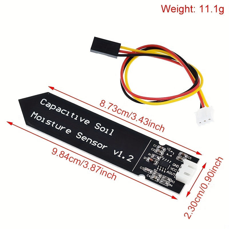 1pc Modulo Di Sensore Di Umidità Del Suolo Capacitivo TZT Non Facile Da  Corrodersi Ampio Filo Di Tensione 3,3 ~ 5,5 V Resistente Alla Corrosione W  /