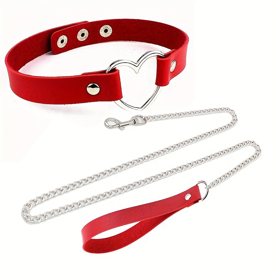 1 Ensemble Collier Et Laisse BDSM Collier D'amour En Cuir PU - Temu Belgium