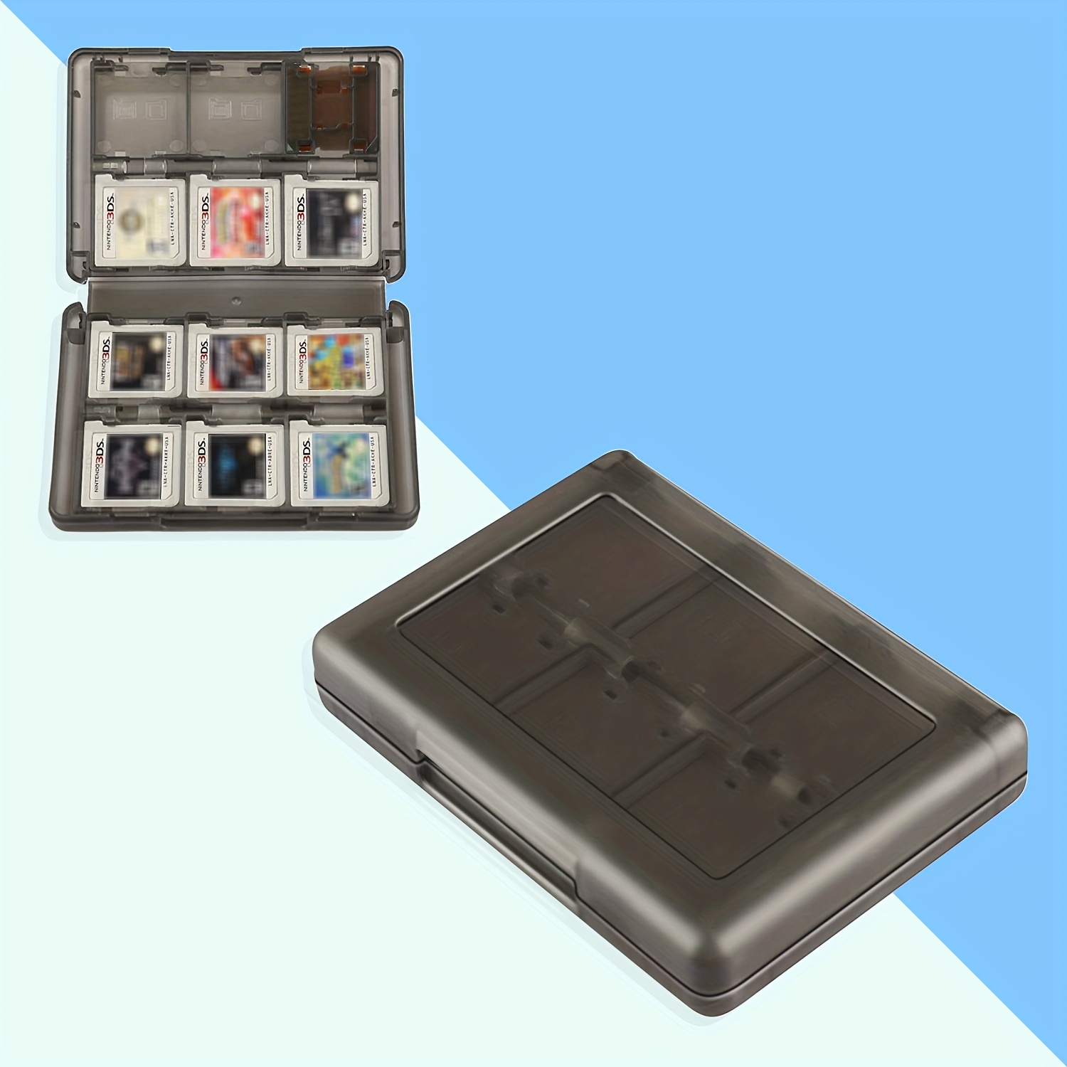 Étui En Silicone 24-en-1 Pour Cartes De Jeu 3ds, Boîte De Rangement De  Cartouches, Porte-cartes De Jeu Magn