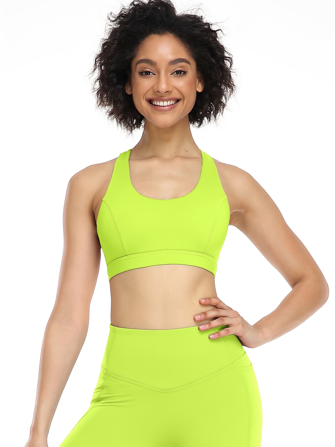 Professional Women's Sports Bra, Breathable and Quick Dry, Neon