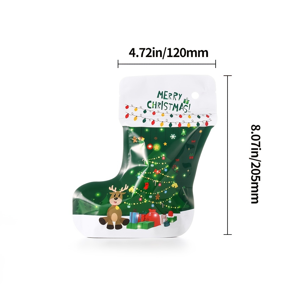 Christmas Decorative Socks Candy Packaging Ziplock Bag - Temu