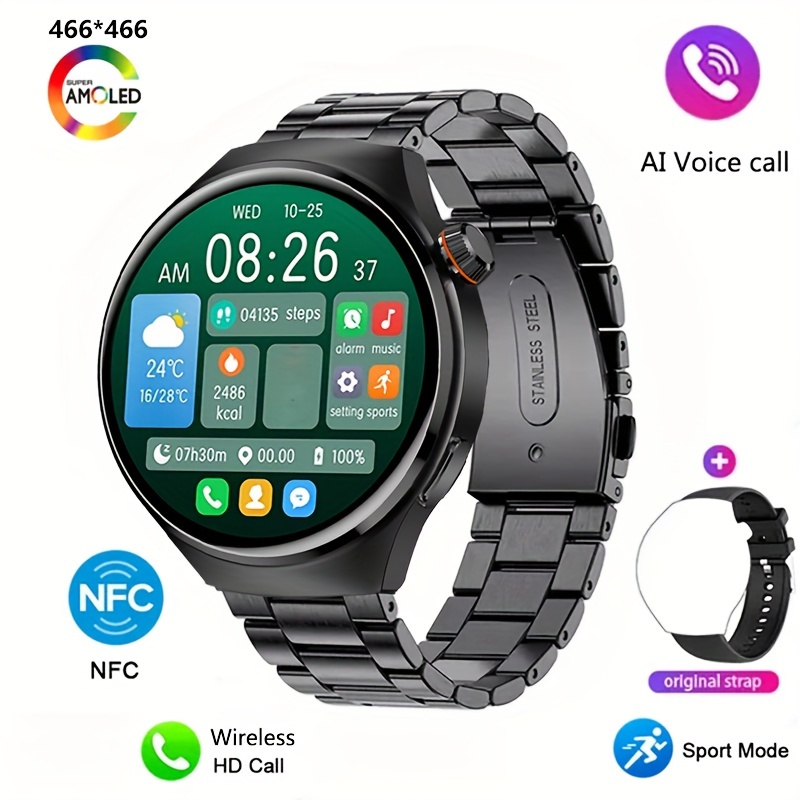2023 New Nfc Smart Watch Men Gt4 Pro Amoled Screen Ai - Temu