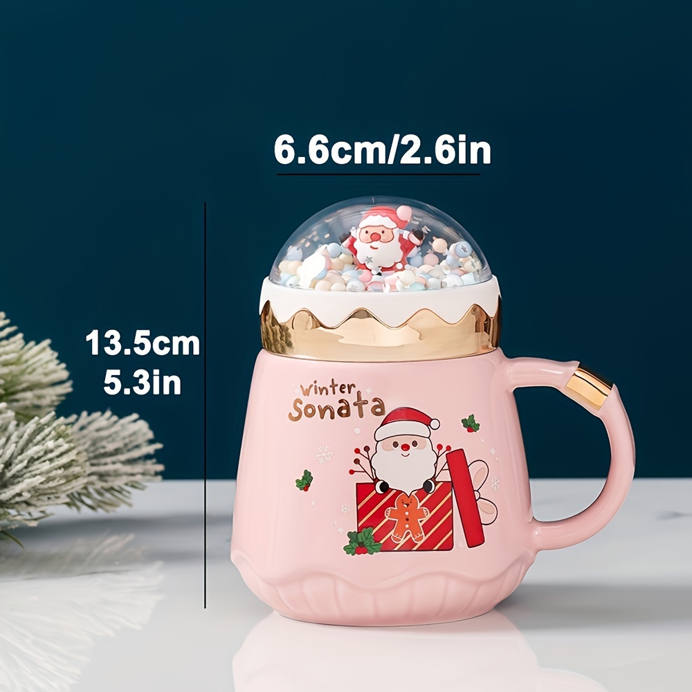 Creative Mug, Christmas Theme Cup, Trendy Cute Water Cup Coffee Cup Ceramic  Water Cup Halloween Christmas Gift For Restaurants/cafe - Temu