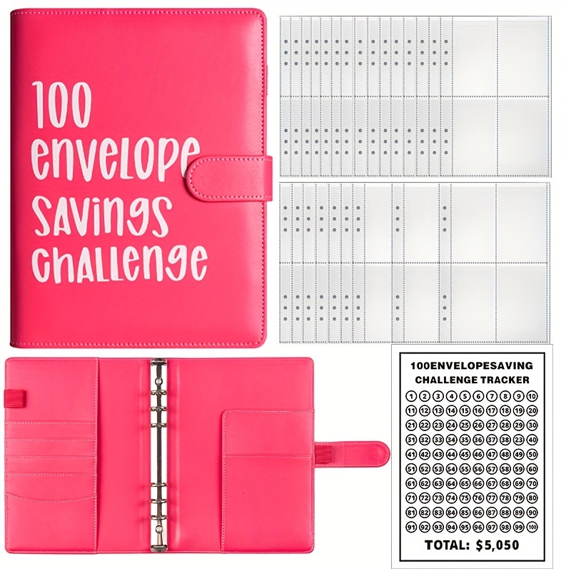 100 enveloppe tracker défi d'épargne: Journal de suivi d'épargne pour  hommes et femmes |100 jour envelope challenge pour économiser jusqu'à  €5050