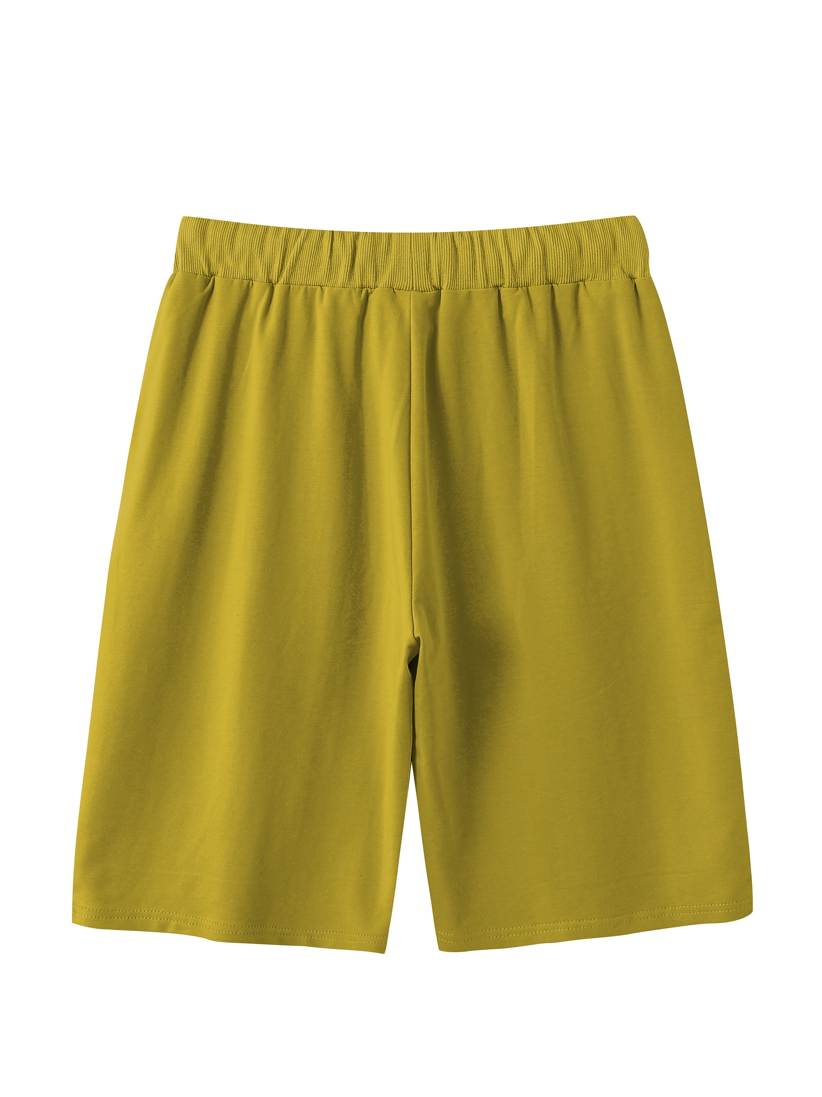 Women Summer Sports Wear, Solid Color Drawstring Elastic Waist Yoga Shorts  with Pockets for Girls, S/M/L/XL/XXL