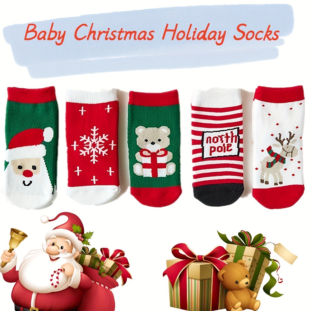 Set of colorful baby socks clipart. Simple cute newborn baby sock