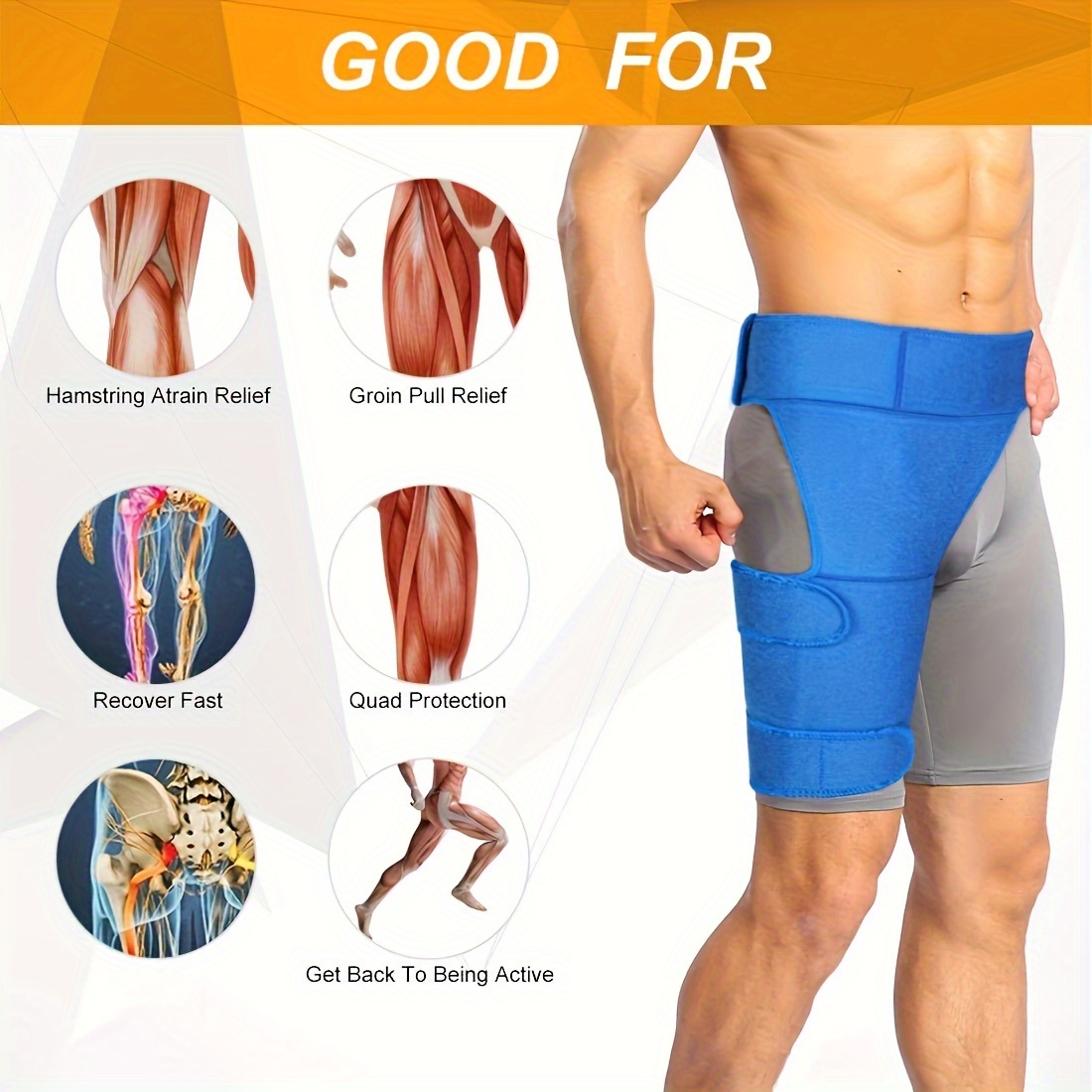 1 Pcs Groin Support And Hip Brace For Men Women Compression Wrap