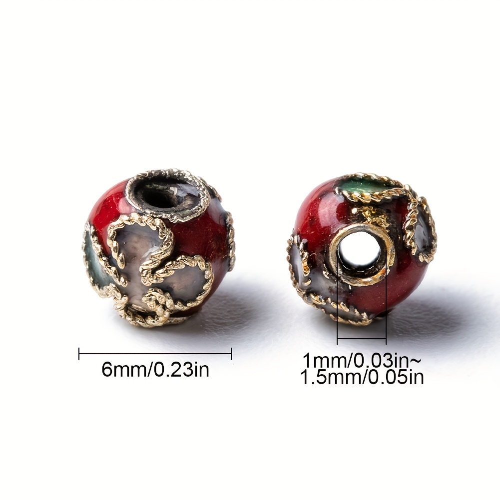 Cloisonne Enamel Loose Spacer Beads Jewelry Making Handmade - Temu