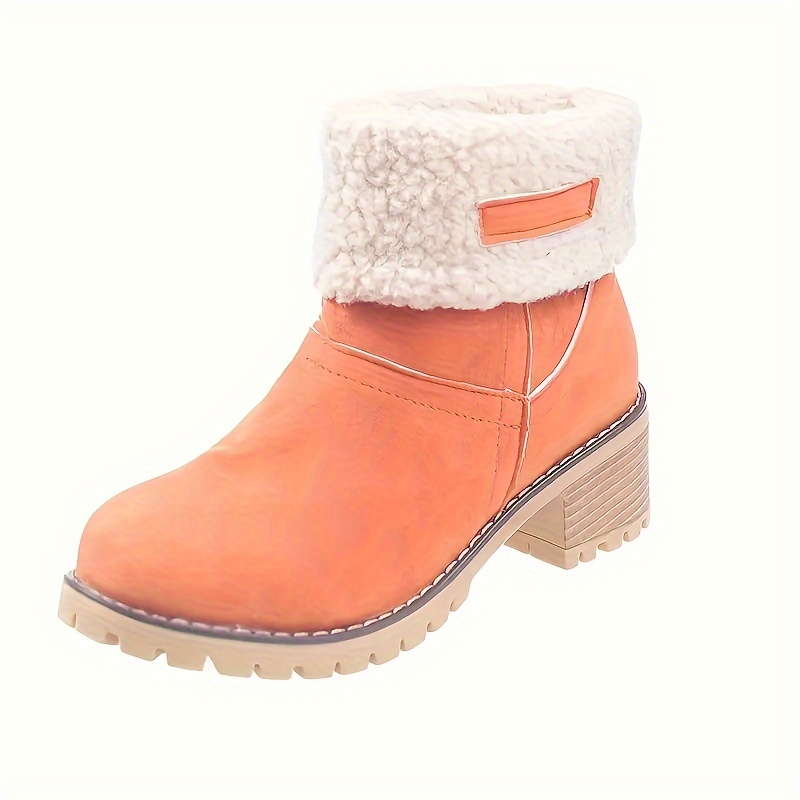 UMore Botas Altas Invierno Mujer, Botas de Nieve Caña Ancha Zapatos Mujer  Cuña Planos Sintética Peluche Jinete Bajo Cómodos Peludas Calentitas :  : Moda