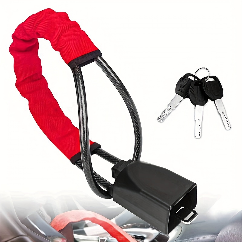 Steering Wheel Lock Seat Belt Lock Universal Anti Theft Device Car Lock  Theft Prevention With 3 Keys For Car Security Fit Most Vehicles Truck SUV  Van
