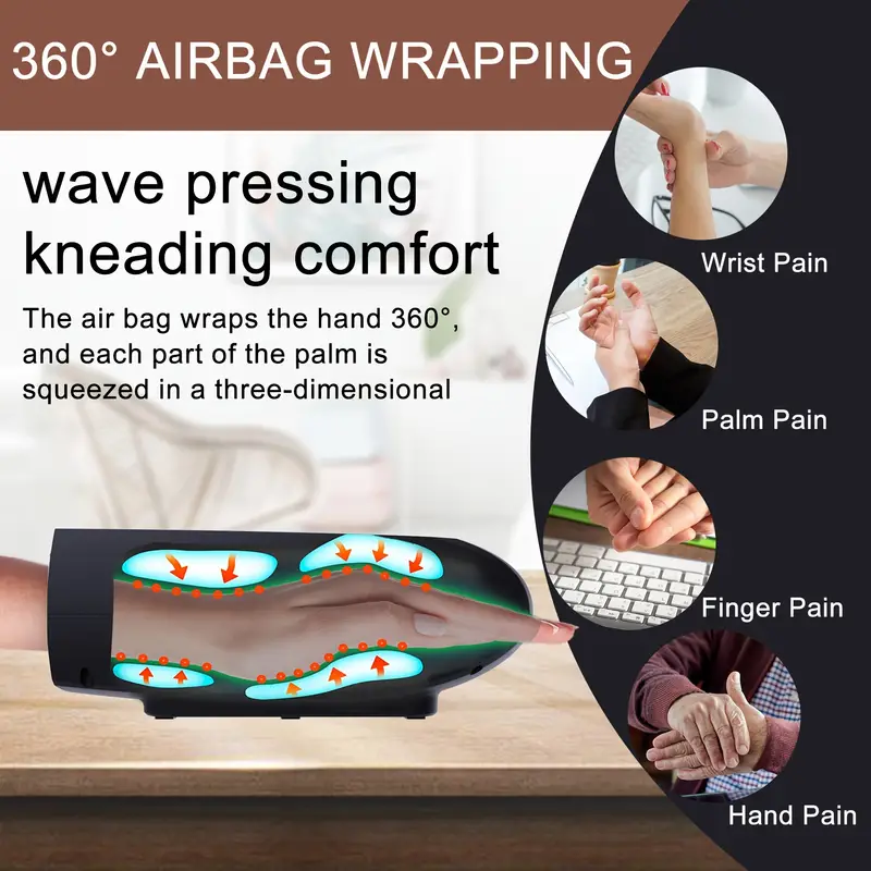 Hand Massager With Compression & Heating For Arthritis, Relaxation, Carpal  Tunnel And Finger Numbness, Birthday Gifts For Women/men/the Old, Christmas  Gifts - Temu