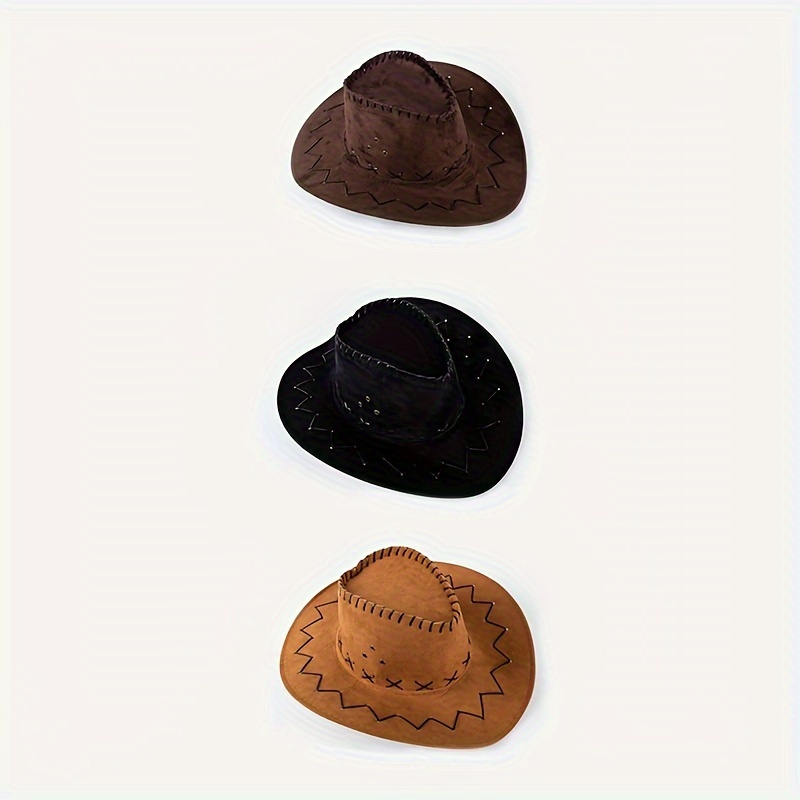 Western Cowboy Hat Vintage Jazz Hat Outdoor Fishing Cowgirl - Temu