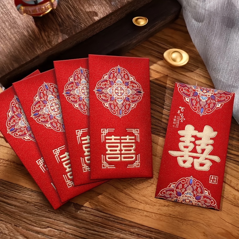 High-quality Chinese Style Cartoon Character Blessing Red Envelope For  Wedding, Engagement, Wedding Decoration, Wedding Party Red Envelope,  Valentine's Day Anniversary, Wedding Supplies - Temu