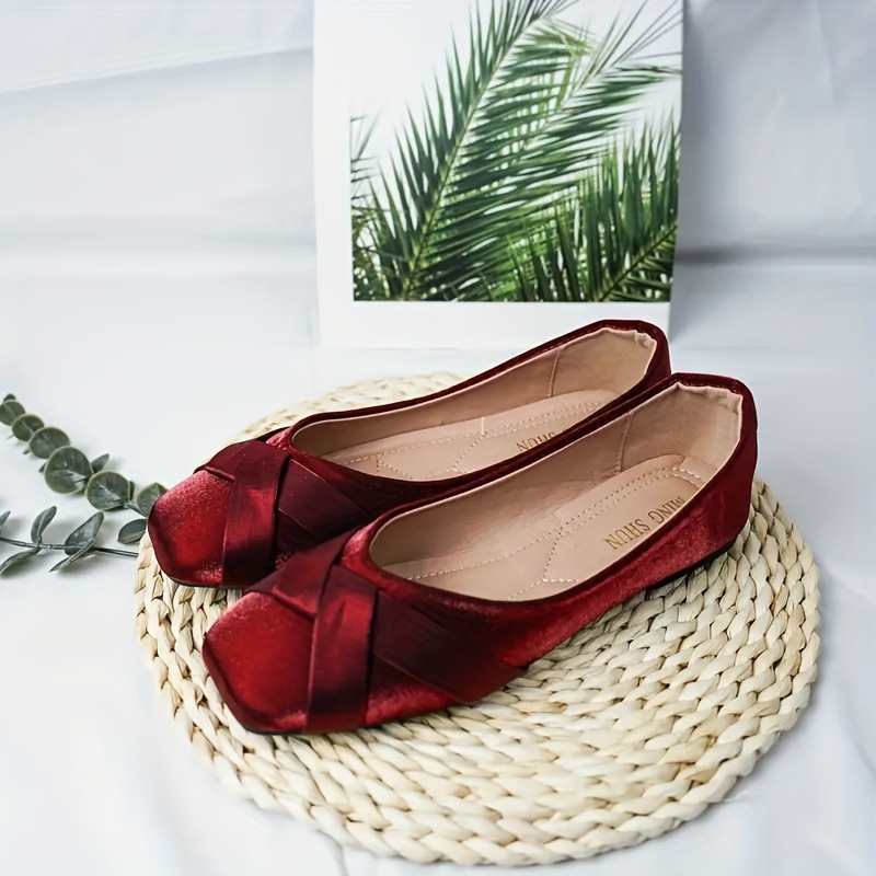 Solid Color Elegant Ballets Women s Soft Sole Lightweight Temu New