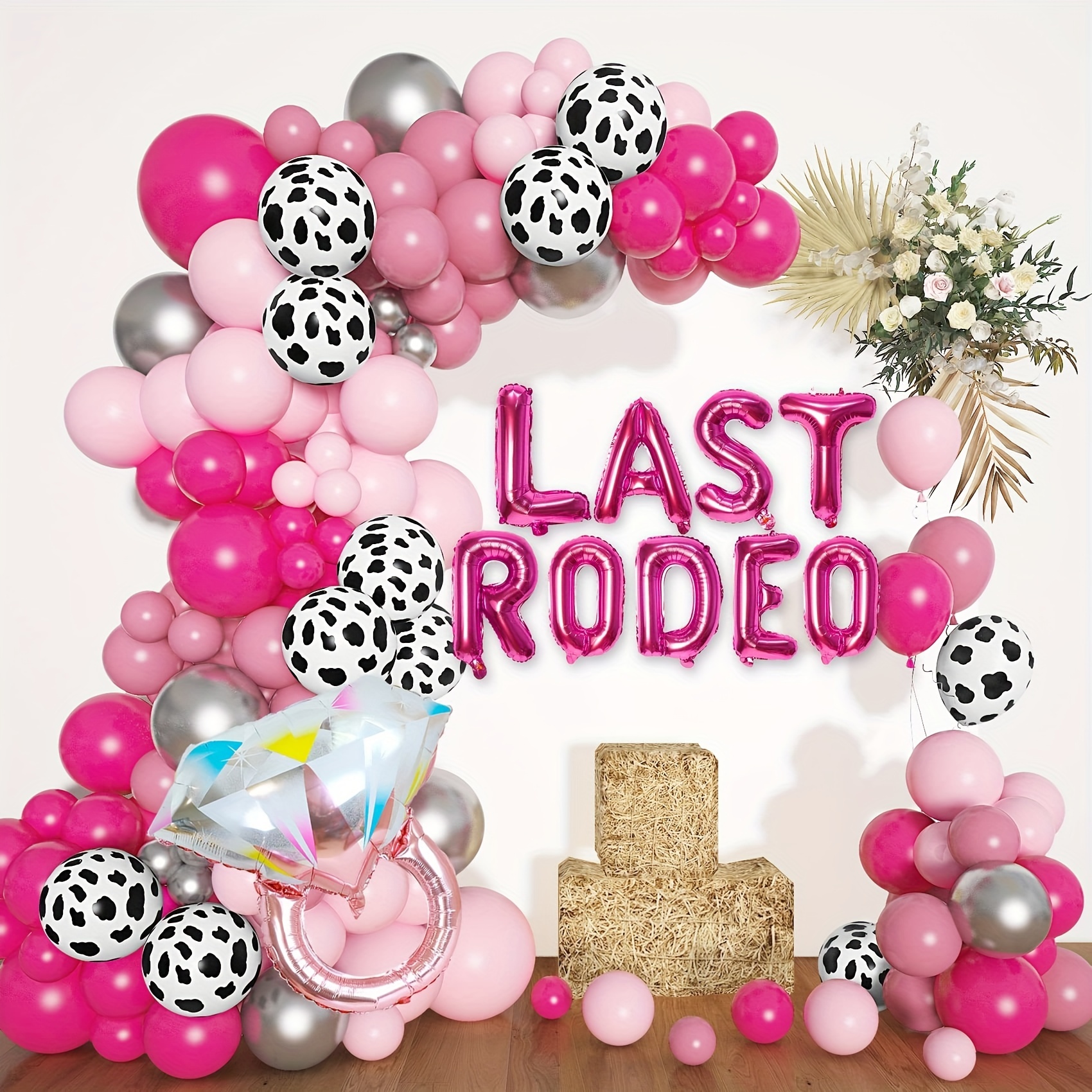 Kit de arco de guirnalda de globos de durazno de 131 piezas, incluye globos  de durazno de princesa, globos de aluminio de estrella para niñas
