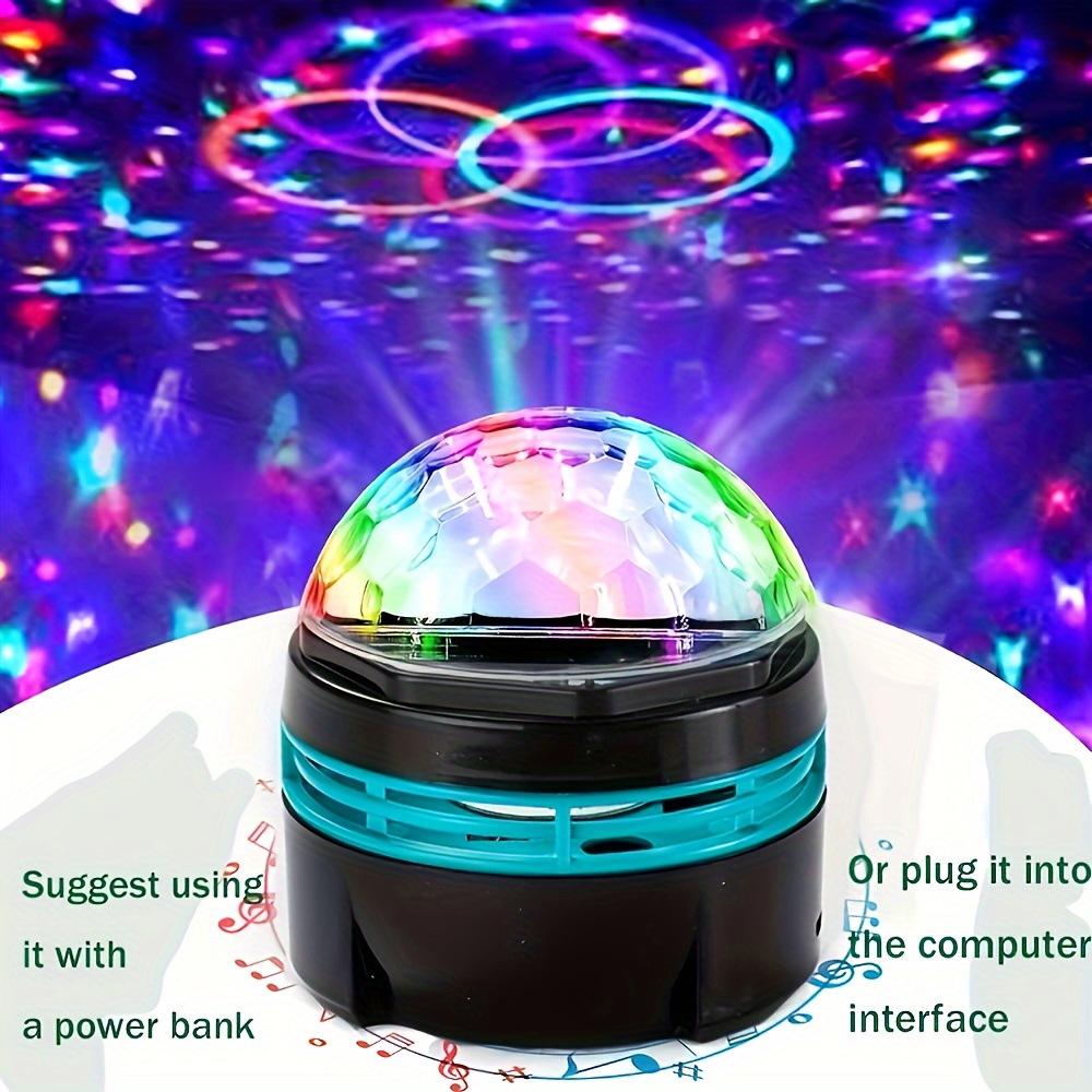 Mini-disco-licht, Tragbare Mehrfarbige Rotierende Kleine Regenbogen-disco- kugel - Smart Home - Temu
