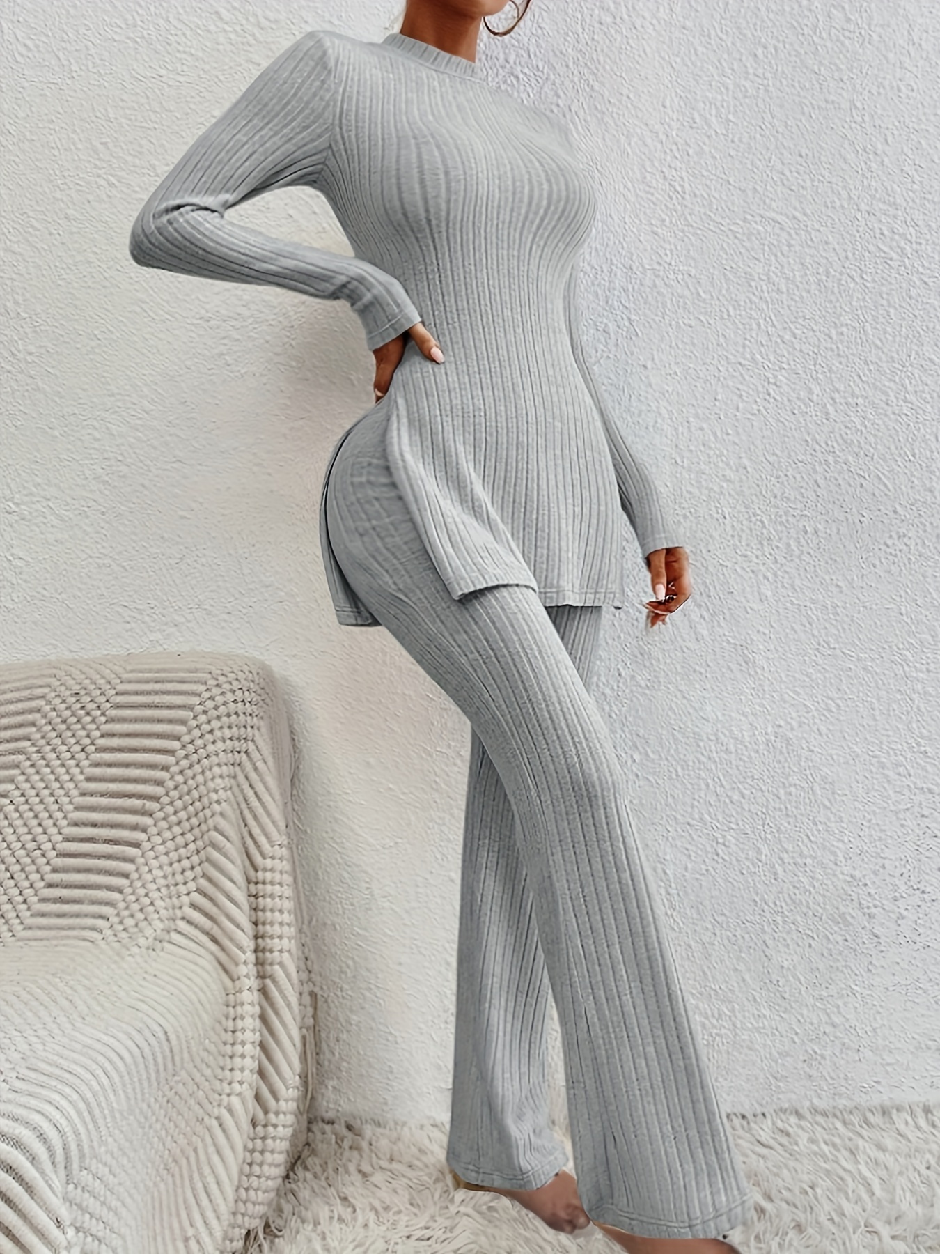 Sitting pretty ribbed set – PrettyThangLounge