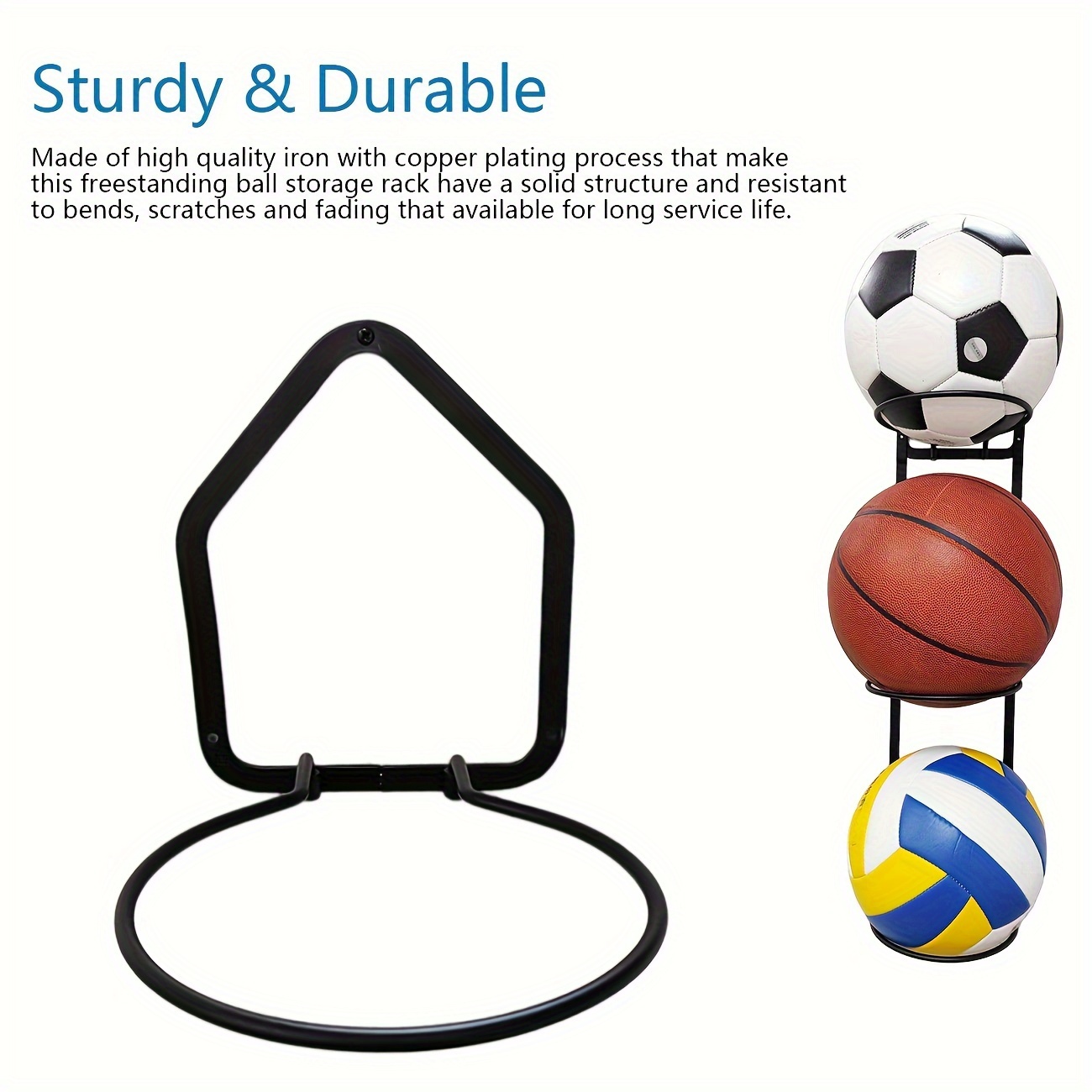 Support de rangement pour ballons de basket-ball Stockage d'équipements  sportifs, Organisateur d'équipements sportifs